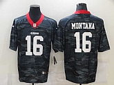 Nike 49ers 16 Joe Montana Black Camo Limited Jersey Dzhi,baseball caps,new era cap wholesale,wholesale hats
